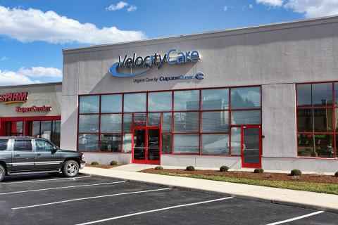 The front door of the Roanoke VelocityCare building.